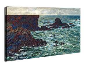 Rocks at port coton the lion rock 1886, Claude Monet - obraz na płótnie 30x