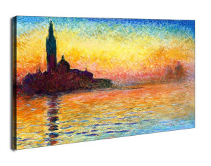 San giorgio maggiore at dusk, Claude Monet - obraz na płótnie 60x40 cm