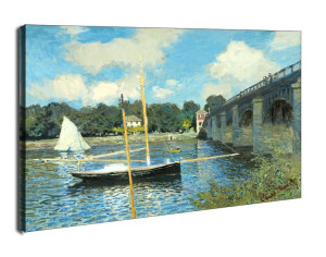 The Bridge at Argenteuil, Claude Monet - obraz na płótnie 90x60 cm