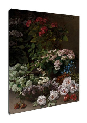 Spring Flowers, Claude Monet - obraz na płótnie 50x70 cm