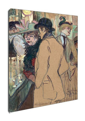 Alfred la Guigne, Henri de Toulouse-Lautrec - obraz na płótnie 60x80 cm