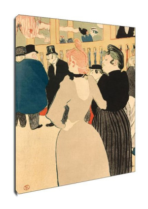 At the Moulin Rouge La Goulue and Her Sister, Henri de Toulouse-Lautrec - o