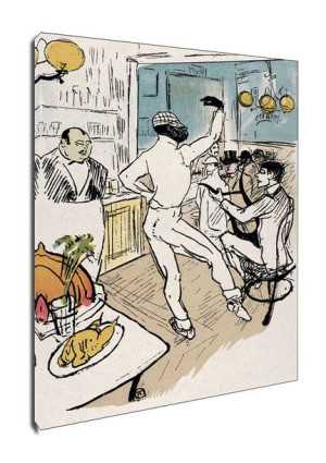 Chocolat Dansant, Henri de Toulouse-Lautrec - obraz na płótnie 60x90 cm