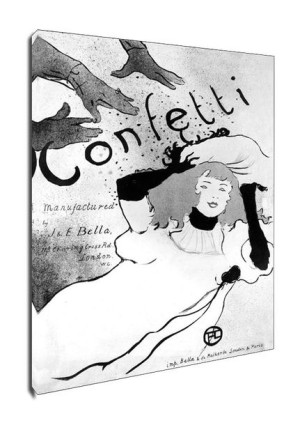 Confetti, Henri de Toulouse-Lautrec - obraz na płótnie 40x50 cm