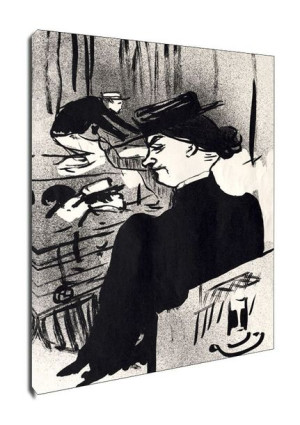Le Café concert Une Spectatrice, Henri de Toulouse-Lautrec - obraz na płótn