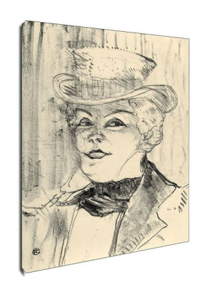 Madame Réjane, Henri de Toulouse-Lautrec - obraz na płótnie 20x30 cm