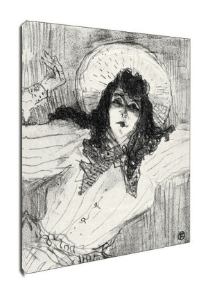 May Belfort sketch, Henri de Toulouse-Lautrec - obraz na płótnie 90x120 cm
