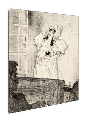 Miss May Belfort (Medium Plate), Henri de Toulouse-Lautrec - obraz na płótn