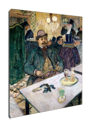 Monsieur Boileau at the Café, Henri de Toulouse-Lautrec - obraz na płótnie