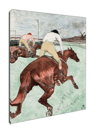 The Jockey, Henri de Toulouse-Lautrec - obraz na płótnie 50x70 cm