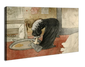 Filling a Tub, Henri de Toulouse-Lautrec - obraz na płótnie 70x50 cm