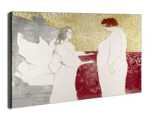 Getting Up, Henri de Toulouse-Lautrec - obraz na płótnie 100x70 cm