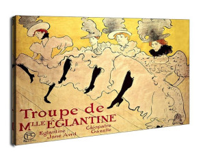 La Troupe de Mademoiselle Eglantine, Henri de Toulouse-Lautrec - obraz na p
