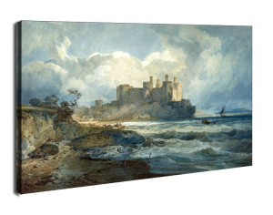 Conway Castle, North Wales, William Turner - obraz na płótnie 120x90 cm