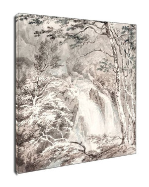 A Waterfall, William Turner - obraz na płótnie 30x40 cm