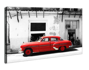 Cadillac, Havana Cuba - obraz na płótnie 100x70 cm