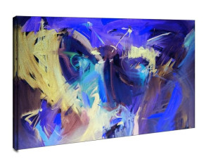 Niebieska abstrakcja - obraz na płótnie 70x50 cm