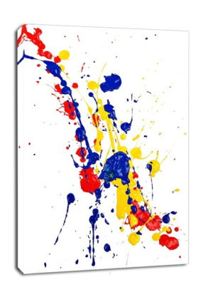 Splash Paint. Kolorowa Abstrakcja - obraz na płótnie 60x80 cm