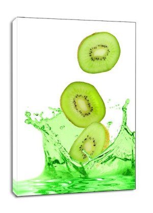 Soczyste Kiwi - obraz na płótnie 90x120 cm