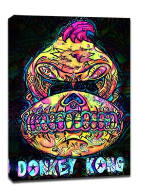 PsychoSkulls, Donkey Kong Nintendo - obraz na płótnie 70x100 cm