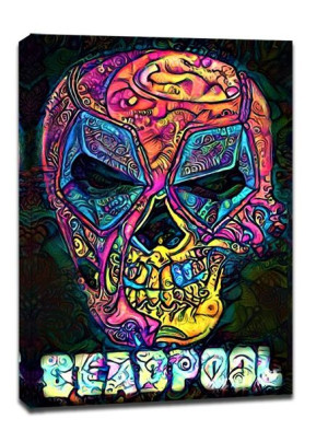 PsychoSkulls, Deadpool, Marvel - obraz na płótnie 90x120 cm