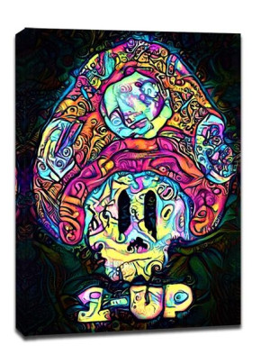 PsychoSkulls, 1UP, Mario Nintendo - obraz na płótnie 30x40 cm