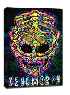PsychoSkulls, Xenomorph, Alien Obcy - obraz na płótnie 40x50 cm