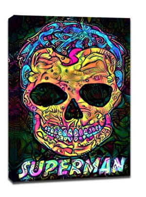 PsychoSkulls, Superman, DC Comics - obraz na płótnie 61x91,5 cm