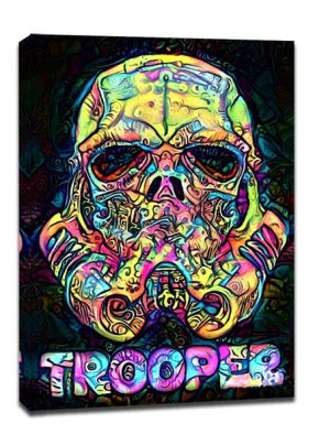 PsychoSkulls, Stormtrooper, Star Wars Gwiezdne Wojny - obraz na płótnie 60x