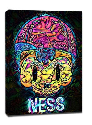 PsychoSkulls, Ness, Earthbound - obraz na płótnie 30x40 cm