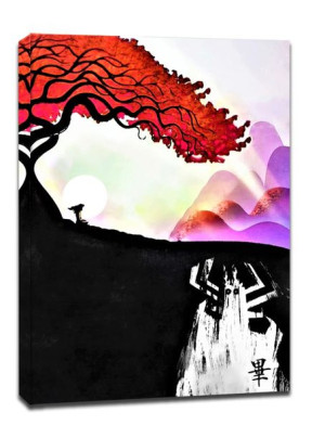 Samurai Jack Vintage Poster - obraz na płótnie 60x80 cm
