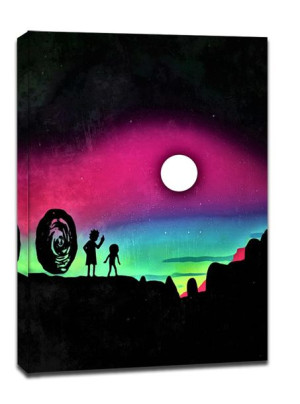 Rick and Morty Vintage Poster - obraz na płótnie 60x80 cm