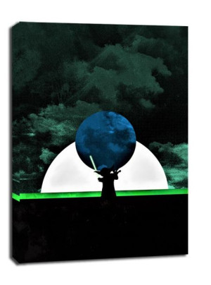 Sol Lunaris - Master Yoda, Gwiezdne Wojny Star Wars - obraz na płótnie 50x7