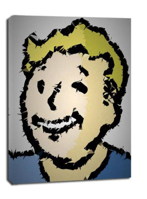 POLYamory - Vault Boy, Fallout - obraz na płótnie 50x70 cm