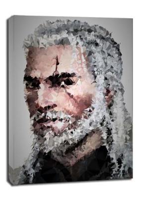 POLYamory - Geralt, Wiedźmin - obraz na płótnie 90x120 cm
