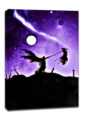 Final Fantasy Vintage Poster - obraz na płótnie 20x30 cm