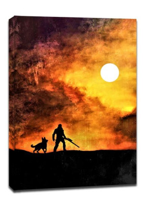 Fallout Vintage Poster - obraz na płótnie 60x80 cm