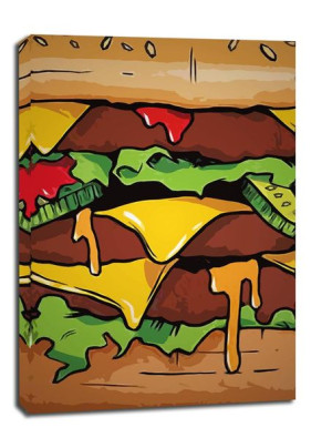 SucculentBurger - obraz na płótnie 60x80 cm