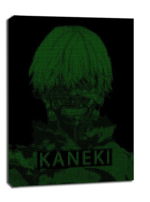 H4CK3D - Kaneki, Tokyo Ghoul - obraz na płótnie 60x80 cm