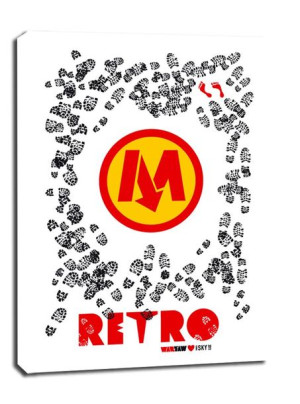 metro retro - obraz na płótnie 60x80 cm