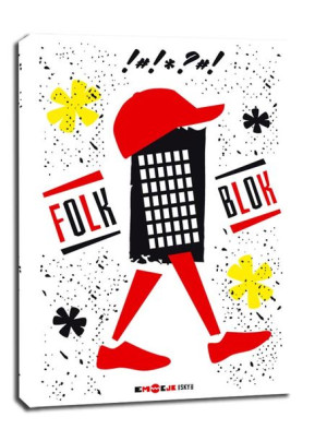 Blok Folk - obraz na płótnie 30x40 cm