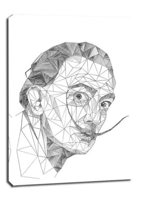 Geometryczny Salvador Dali - obraz na płótnie 40x50 cm