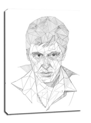 Geometryczny Al Pacino - obraz na płótnie 90x120 cm