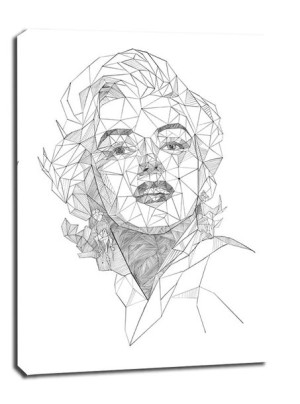 Geometryczna Marilyn Monroe - obraz na płótnie 30x40 cm