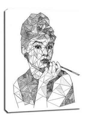 Geometryczna Audrey Hepburn - obraz na płótnie 20x30 cm