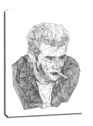 Geometryczny James Dean - obraz na płótnie 40x50 cm