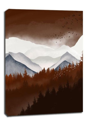 Brązowe góry - obraz na płótnie 50x70 cm