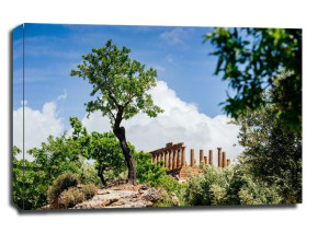 Świątynia Hery - Agrigento - obraz na płótnie 50x40 cm