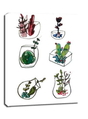 Botaniczne II - obraz na płótnie 61x91,5 cm