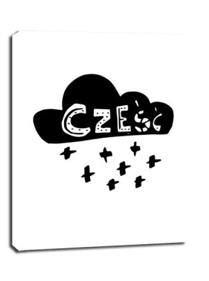 Cześć - obraz na płótnie 20x30 cm